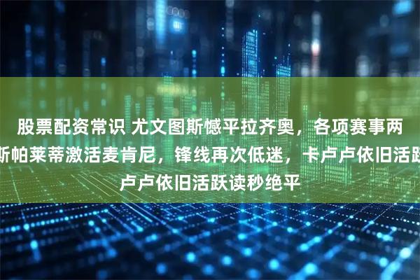 股票配资常识 尤文图斯憾平拉齐奥，各项赛事两轮不胜，斯帕莱蒂激活麦肯尼，锋线再次低迷，卡卢卢依旧活跃读秒绝平